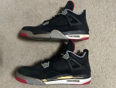 Size 13 - Jordan 4 Retro bred release 2012 shoes sneakers Men's - Image 1 of 4