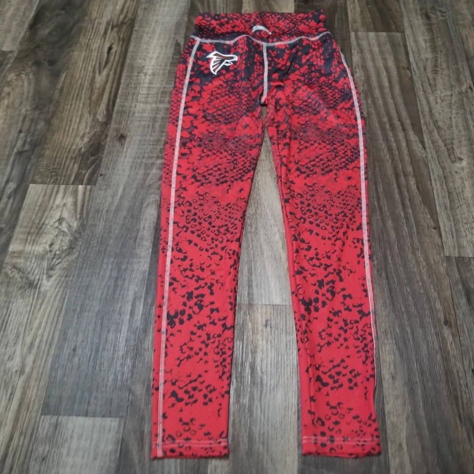 Atlanta Falcons Zubaz Pantalones Mujer Leggings Medias Pequeñas NFL Negro/Rojo Foto 1 de 4