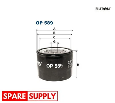OIL FILTER FOR FORD KIA MAZDA FILTRON OP 589 - Image 1 of 4