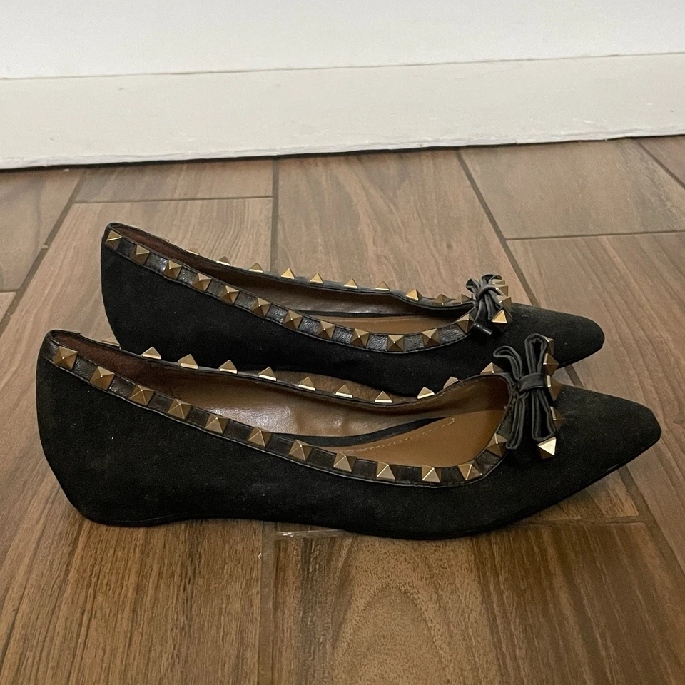 Zapato Lola Cruz Mujer Talla 37 Negro Ballet Plano Tachonado Arco Foto 1 de 4