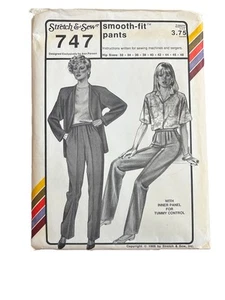 Pantalones elásticos y cosidos de colección #747 calce liso tallas de cadera 32-48 - Imagen 1 de 6