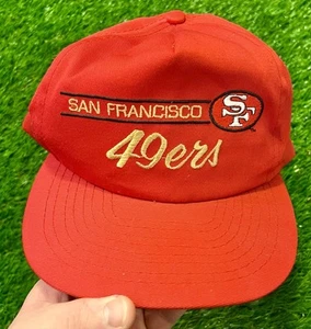 Vintage 90's American Needle San Francisco 49ers NFL Script SnapBack Hat - Imagen 1 de 6