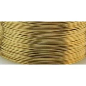 4 Yards Non Tarnish Fool's Gold HALF Round 18 Gauge Wrapping Wire - Picture 1 of 2