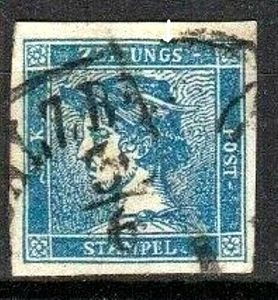 Austria 1851 periódico Ferchenbauer tipo 3a como se muestra márgenes excelentes - Imagen 1 de 2