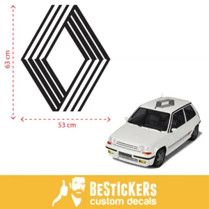 1 Adhésif De Toit Ou Coffre Logo Renault Old School pour super5 R5 Gt Turbo Etc. - Picture 1 of 1
