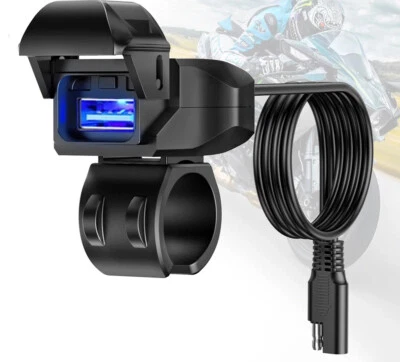 Motorcycle USB Charger Waterproof Automatically ON/Off Switch DC 9V-24V USB C - Image 1 of 4