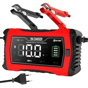 12V 24V 10A Car Smart Battery Charger for LiFePO4 Lithium Lead-Acid UK - Picture 1 of 16