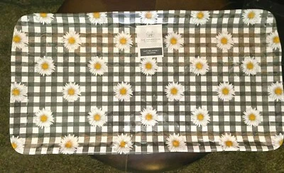 BANDEJA DE MELAMINA THE FARMHOUSE RACHEL ASHWELL NEGRO BLANCO GINGHAM MARGARITA NUEVA Foto 1 de 4