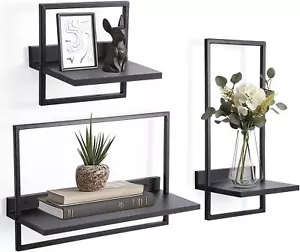 3er Wand-Regal Wand-Board Hänge-Regal Bücher CD Holz-Optik schwebend farbwahl - Bild 1 von 18
