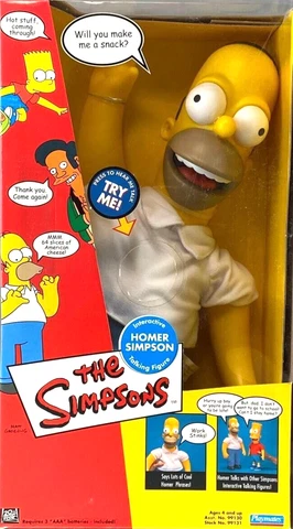 The Simpsons "Homer Simpson Interactive Talking Figure" - 2000 Playmates 99131 Cover