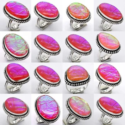 Pink Triole Opal Ring, 925 Sterling Versilberter Ring, Mix Form & Mix Größe - Bild 1 von 2