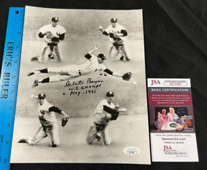 Clete Boyer Hand Signed Inscribed "W.S. Champs 1961" 8x10 Photo JSA COA AA 6823A