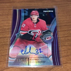 2021-22 Upper Deck Synergy ANDREI SVECHNIKOV #19 Auto Purple /65 Hurricanes MINT - Picture 1 of 3