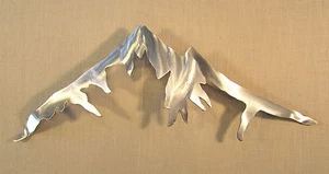 Mountain Range Appalachian Mountains Metal Wall Art Home Decor Log Cabin Lodge - Picture 1 of 5