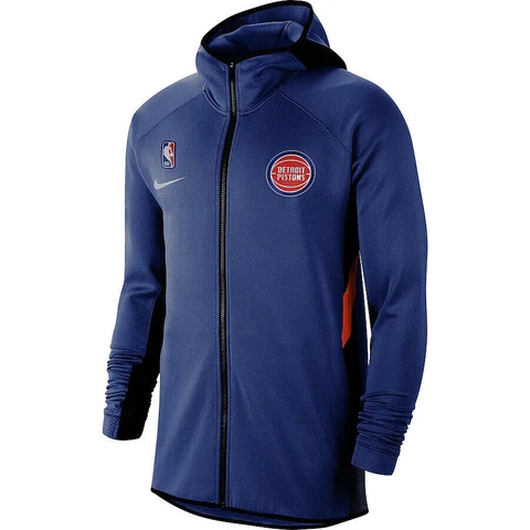 Detroit Pistons Nike Therma Flex Showtime On Court Bench Hoodie Men's Small NBA Cover