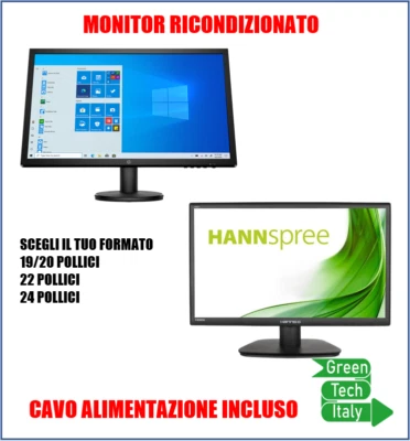 Monitor LCD Ricondizionato DIVERSI FORMATI FUNZIONANTE 20" 22" 24" HD O FULL HD - Image 1 of 4