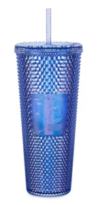 Walt Disney World Bicchiere Starbucks Geometrico 50° Anniversario con Cannuccia - Blu - Foto 1 di 6
