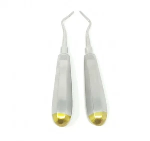 2 Potts Dental Tooth Surgery East West Elevator # 6+7  L&R Standard handle Gold - Picture 1 of 4