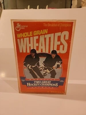 CAJA DE TRIGO PINGÜINOS DE PITTSBURGH MARIO LEMIEUX JAROMIR JAGR en caja de plexiglás Foto 1 de 4