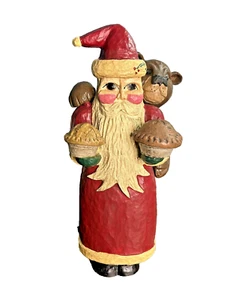 Rodney W Leesburg House of Hatten Weihnachtsmann mit Torten umarmender Bär 11 Zoll 1999 RAR - Bild 1 von 8