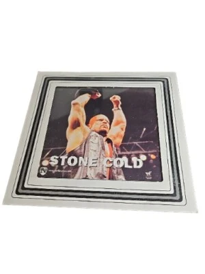WWF STONE COLD STEVE AUSTIN FOTO BAJO CRISTAL WWE AEW WcW PRO LUCHA LIBRE 8X8 Foto 1 de 2