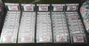LOT OF (50) ZERO EURO €0 SOUVENIR NOTES 2017-2019 MOST GRADED ACG 68 GREAT LOT! - Picture 1 of 7