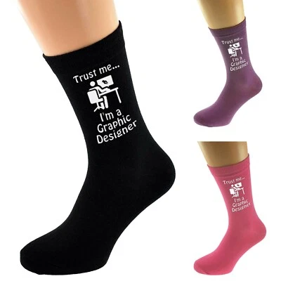 CADOGAN GIFTS Trust me I'm a Graphic Designer Design Socks Mens + Ladies Sizes X6N960
