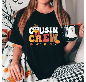 Cousin Crew Thanksgiving Family Matching Turkey Day Fall T-Shirt - Picture 1 of 7