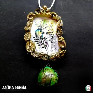 Gioiello Talismano Pendente Amuleto Magia Strega Stregone Spirito Guida Natura - Picture 1 of 24