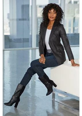 CELEBRITY New Women's Black Leather Blazer Pure Lambskin Causal Slim Fit blazer - Image 1 of 4