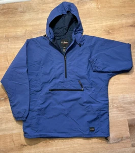 L.L. Chaqueta con Capucha Bean Outdoor Hombres XL TALL Azul Púrpura Nylon Anorak Aislante - Imagen 1 de 8