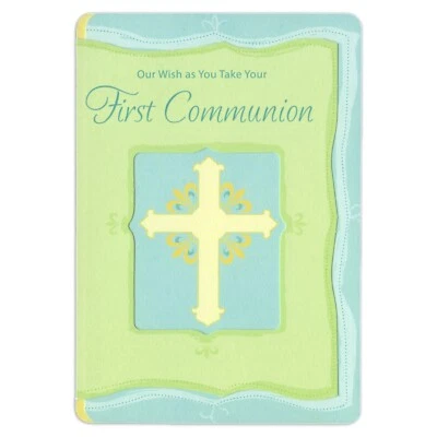 Thoughtful FIRST COMMUNION Card, With Love and Prayers by DaySpring + Envelope - Image 1 of 4