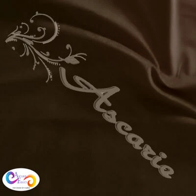 Chocolate Brown Babycord Needlecord  Stretch Cotton Fabric 56" Dress Coats - Image 1 of 2