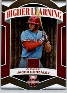2023 Panini Elite Extra Edition Baseball Jacob Gonzalez Higher Learning HL-14 - Picture 1 of 1