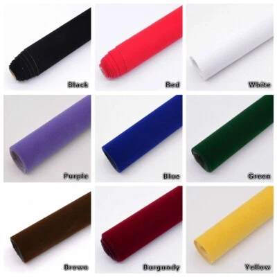 150x50cm Self Adhesive Velvet Fabric DIY Craft Sticker Vinyl Film Car Home Decor - Image 1 of 4