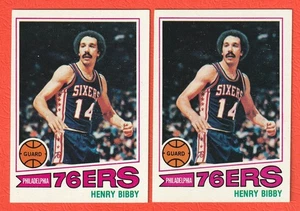 HENRY BIBBY - (2)  1977-78 Topps  #2   *Philadelphia 76ers*    SHARP! - Picture 1 of 2