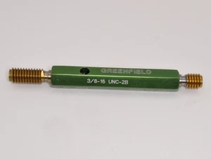 3/8-16 UNC-2B ~ Thread Plug Gage Gauge ~ Go Not/Go ~ .375 ~ 16 ~ Greenfield - Picture 1 of 1