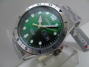 LORUS by SEIKO AUTOMATIC WATCH **DAY-DATE** GREEN DIAL *BOX ETC* RRP £149.99 - Picture 1 of 14