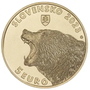 Eslovaquia 2023 moneda 5€ Euros Oso Pardo UNC - Imagen 1 de 1