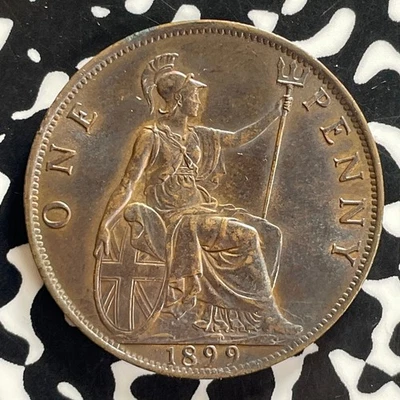 Lote de 1 centavo Gran Bretaña 1899 #JM0322 ¡Alto grado! Hermoso! Foto 1 de 2