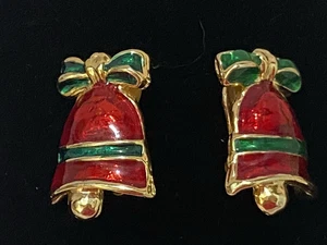 Lovely Holiday Christmas Bell Earrings - Picture 1 of 12