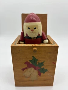 Caja de madera vintage de Santa Jack en la caja decoración navideña - Imagen 1 de 8