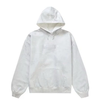 Supreme MM6 Maison Margiela Foil Box Logo Hooded Sweatshirt Men Sz XL Authentic - Image 1 of 4