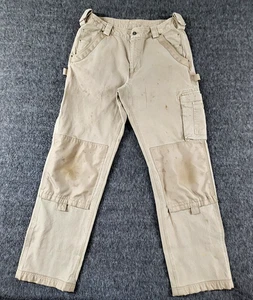 Duluth Trading Pants Mens 36x34 Ultimate Fire Hose Cargo Canvas Double Knee Vtg - Picture 1 of 22