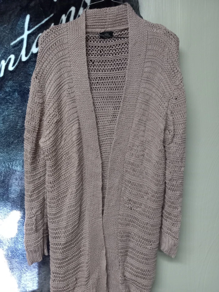 Rue 21 желтовато-коричневый открытый передний вязаный кардиган ~ длинным рукавом ~ легкий ~ средний - Изображение 1 из 1