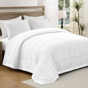 Blankets Queen Size - Soft Lightweight down Alternative Blankets with Satin Trim - Picture 1 of 7