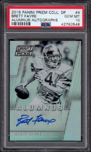 2016 Brett Favre Panini Prizm Collegiate Draft Picks Alumnus Auto Graded PSA 10 - Imagen 1 de 2