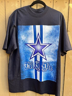 Shaka Wear Dallas Cowboys Star Logo 'Til I Die Graphics Navy T-Shirt  - Men's XL - Image 1 of 4