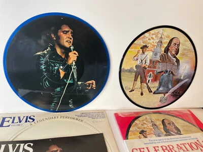 Elvis Presley Vol 3 & Celebration '76 Philadelphia Orchestra Picture Disc Lot Foto 1 de 4