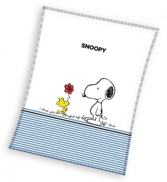 The Peanuts - Snoopy + Woodstock Fleece Decke 130 x 170 cm - 100 % Polyester - Bild 1 von 1